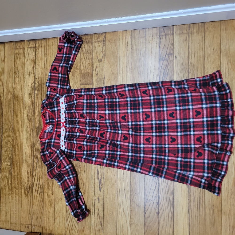 Disney Red and Black Plaid Fabric